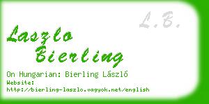 laszlo bierling business card