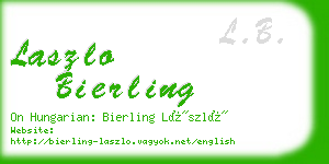 laszlo bierling business card